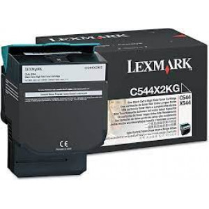 Lexmark C544X2 Black Toner Original Cartridge C544X2KG (6000 Pages) for Lexmark X543dn mfp, X544dn mfp, X544dw mfp, X544dte mfp, X546dtn, X548dte